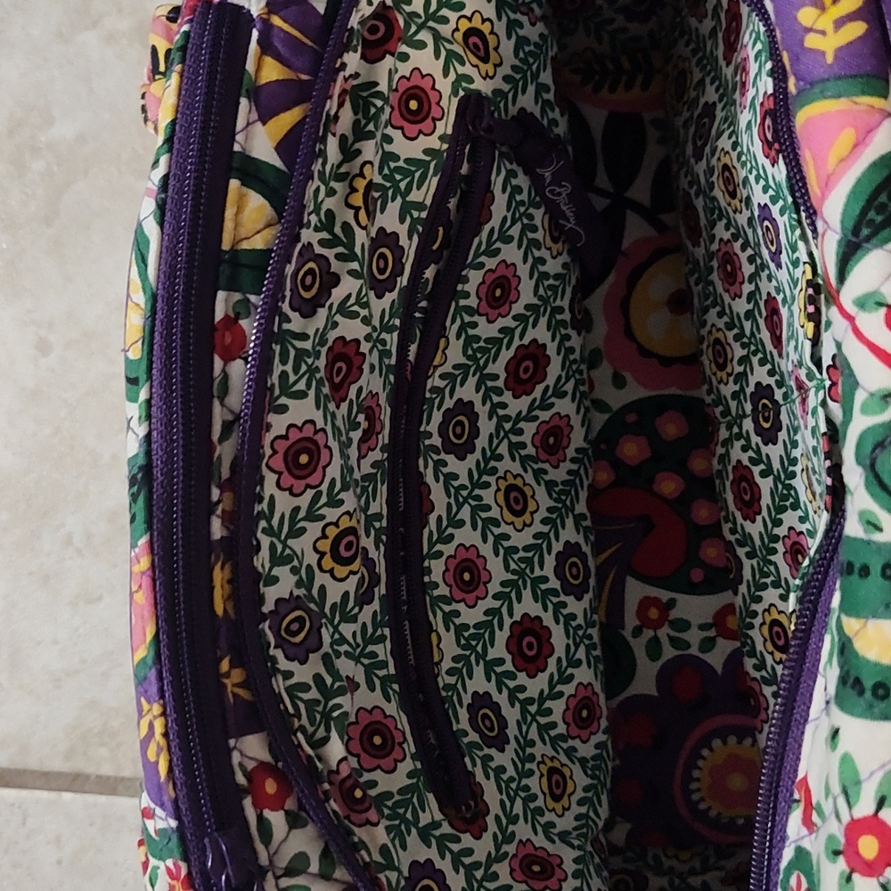 Vera Bradley Viva La Vera Bowler bag in multicolor floral print mint condition - Picture 5 of 5
